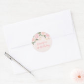 Sticker Rond Anniversaire rose (Enveloppe)