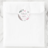 Sticker Rond Anniversaire Rose d'hiver (Sac)