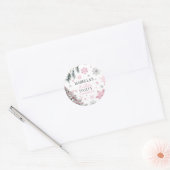 Sticker Rond Anniversaire Rose d'hiver (Enveloppe)