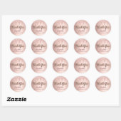 Sticker Rond Anniversaire rose or rose parties scintillant Merc (Feuille)