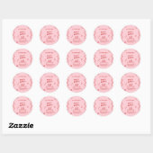 Sticker Rond Anniversaire rouge et rose (Feuille)