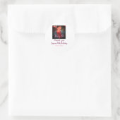 Sticker Rond Anniversaire sale 30 ajouter nom rose ajouter phot (Sac)