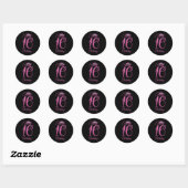 Sticker Rond Anniversaire seize ans (Feuille)