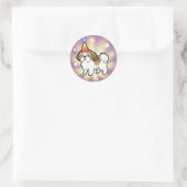 Sticker Rond Anniversaire Shih Tzu (chiot coupé) (Sac)