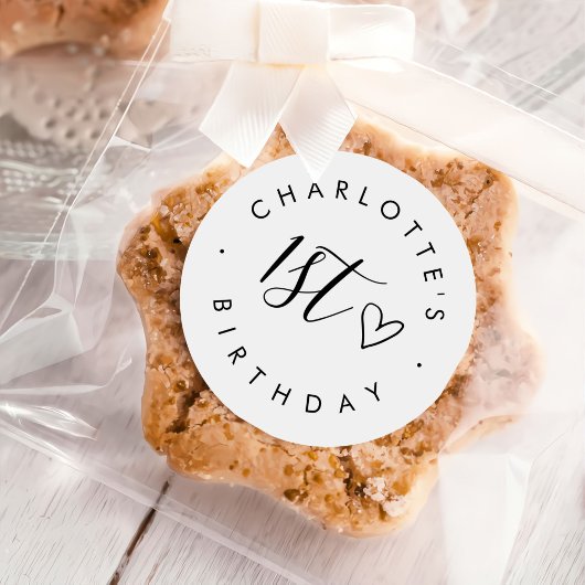 Sticker Rond Anniversaire simple et moderne