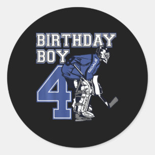 Sticker Rond Anniversaire sur le thème du gardien de but de hoc