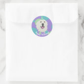 Sticker Rond Anniversaire sur mesure Great Pyrenees (Sac)