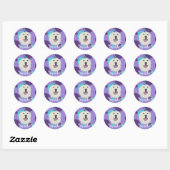 Sticker Rond Anniversaire sur mesure Great Pyrenees (Feuille)
