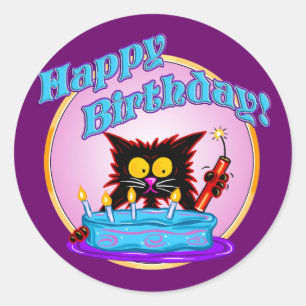 STICKER ROND ANNIVERSAIRE SURPRISE