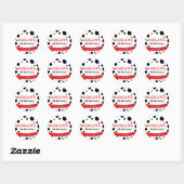 Sticker Rond Anniversaire Taches de dalmatien (Feuille)