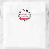 Sticker Rond Anniversaire Taches de dalmatien (Sac)