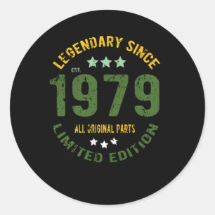 Sticker Rond Anniversaire Vintage 1979