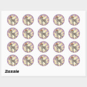 Sticker Rond Anniversaire Weimaraner (Feuille)