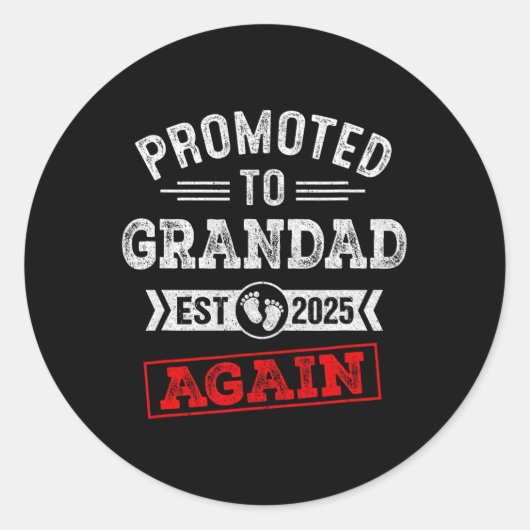 Sticker Rond Annonce De Grossesse De 2025 (Devant)
