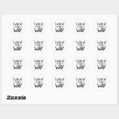 Sticker Rond Annonce de grossesse de jolis jumeaux (Feuille)