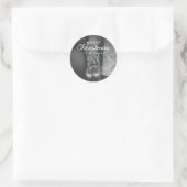 Sticker Rond Annonce de grossesse Noël (Sac)