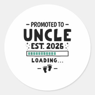 Sticker Rond Annonce de grossesse pour la famille promue Oncle
