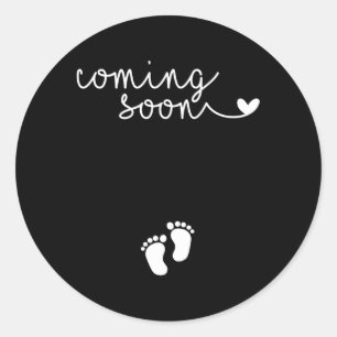 Sticker Rond Annonce De Grossesse Pour Que Maman Enceinte Vienn