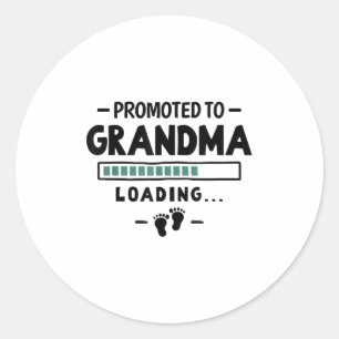Sticker Rond Annonce de grossesse Premier petit-enfant - Promu