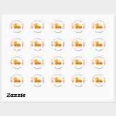 Sticker Rond annonce de recommandations de part de tarte immobi (Feuille)