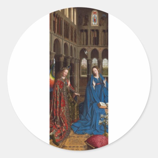 Sticker Rond Annonce par Jan van Eyck (Devant)