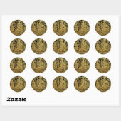 Sticker Rond Annonciation en caoutchouc en laiton Tudor Mary An (Feuille)