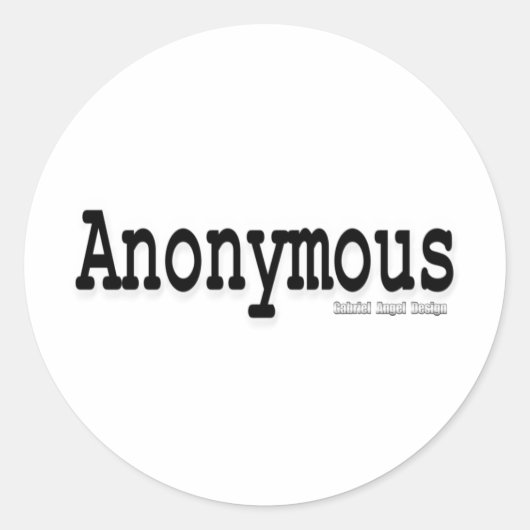 Sticker Rond Anonyme (Devant)