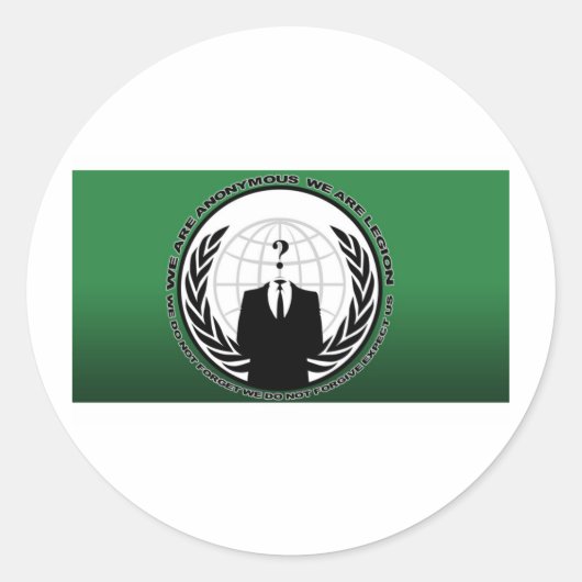 Sticker Rond anonyme (Devant)