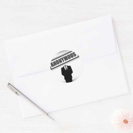 Sticker Rond Anonymous (Enveloppe)