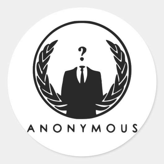 Sticker Rond Anonymous Logo (Devant)