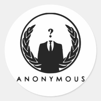 Sticker Rond Anonymous Logo