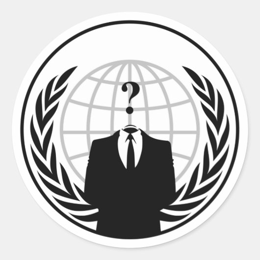 STICKER ROND ANONYMOUS LOGO (Devant)