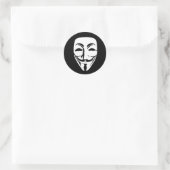 Sticker Rond ANONYMOUS mask (Sac)