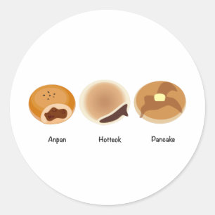 Sticker Rond Anpan, Hottek, Pancake