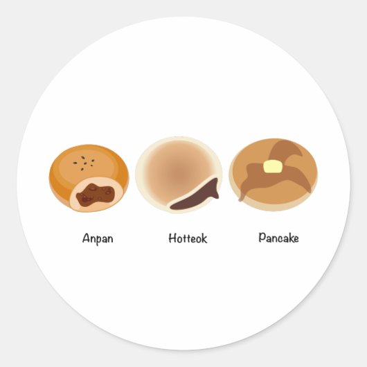 Sticker Rond Anpan, Hottek, Pancake (Devant)