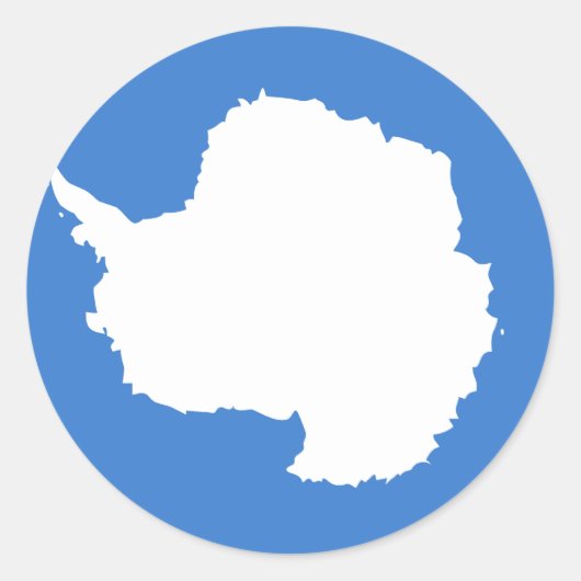 Sticker Rond Antarctique Drapeau de haute qualité (Devant)