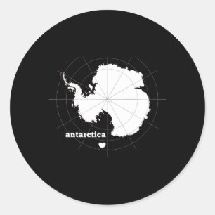 Sticker Rond Antarctique Latitude Et Longitude