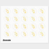 Sticker Rond Antelope Pronghorn dans le style dessin de souhait (Feuille)