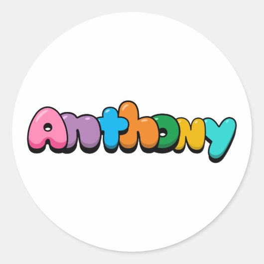 Sticker Rond Anthony (Devant)