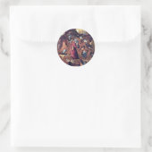 Sticker Rond Anthony Avec Des Monstres. Par Hieronymus Bosch (Sac)