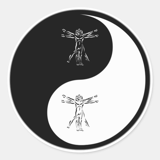 Sticker Rond Anthropologie de Yin Yang (Devant)