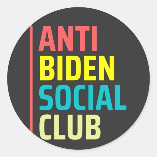 Sticker Rond Anti Biden Social Club (Devant)