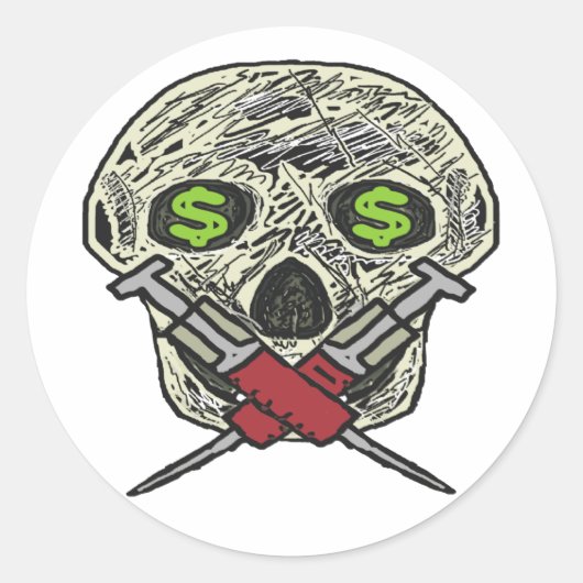 Sticker Rond Anti Big Pharma (Devant)