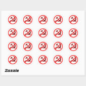 Sticker Rond Anti-communiste (Feuille)