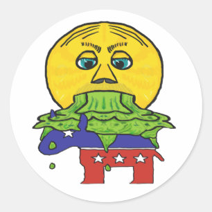 Sticker Rond Anti-démocrate