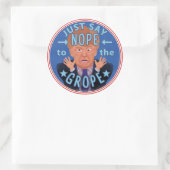 Sticker Rond Anti Donald Trump 2024 Élections non sur le terrai (Sac)