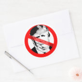 Sticker Rond Anti Donald Trump Chin Traversé (Enveloppe)