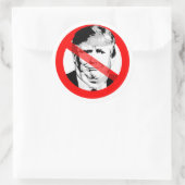 Sticker Rond Anti Donald Trump Chin Traversé (Sac)