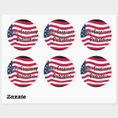 Sticker Rond Anti-fascism is Patriotic (Feuille)