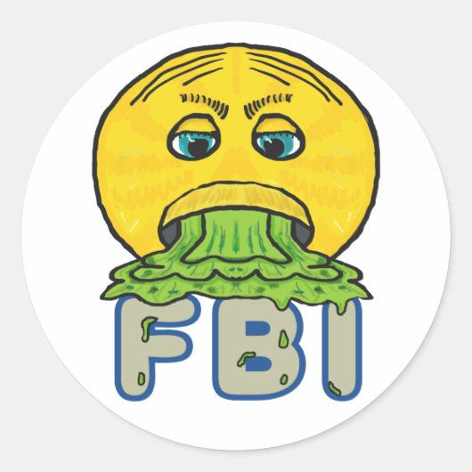 Sticker Rond Anti FBI (Devant)